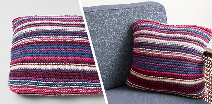 TRICOTER UNE HOUSSE DE COUSSIN